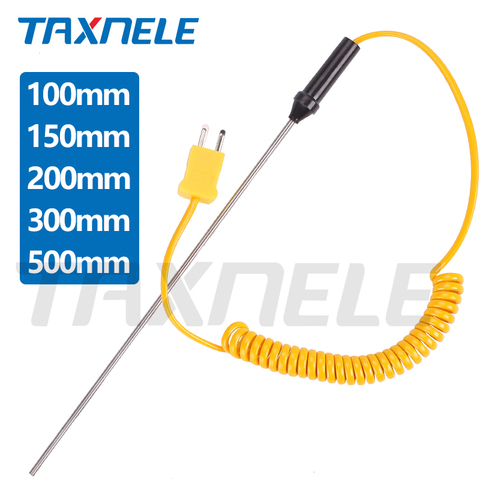 K Type Thermocouple Probe Sensor 100mm 300mm 500mm Temperature Controller -50C to 1200 with Cable For Digital Thermometer TP02 ► Photo 1/6