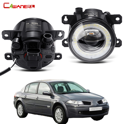 2 X Car Front Bumper Fog Light Assembly LED Angel Eye DRL Daytime Running Light 30W H11 12V For Renault Megane II III 2002-2015 ► Photo 1/6