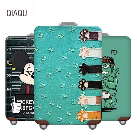 QIAQU New Thicker Luggage Cover Apply 18-32 Inch Suitcase Protective Covers Travel Accessories Baggage Elastic Dust Case Cover ► Photo 1/6