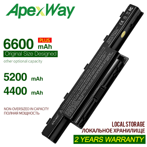 6Cells 11.1V Laptop Battery for Acer Aspire 5750G v3 AS10D81 AS10D31 AS10D41,for GateWay  NS41I NS51I NV49C NV49C13C NV49xx NV79 ► Photo 1/5