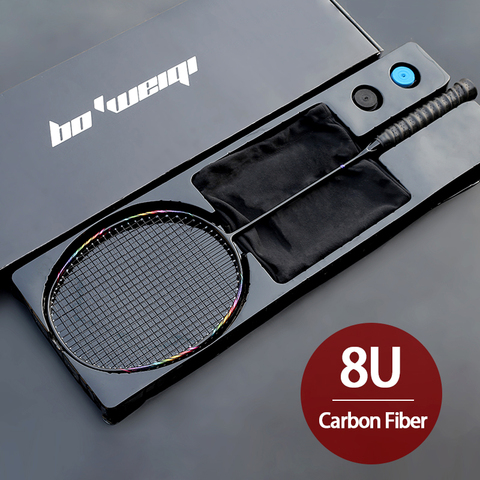 Super Light 8U Full Carbon Fiber Badminton Rackets With Bags String Professional Racket Strung Padel Sports For Adult Kids ► Photo 1/6