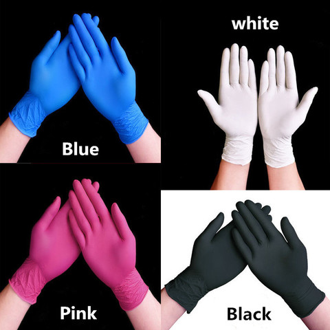 20pcs Disposable Black Nitrile Gloves Beauty Hair Dye Gloves Rubber Latex Gloves Experiment Nitrile Tattoo ► Photo 1/6