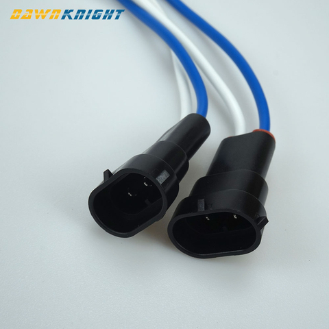 2PCS H9 H11 Car Light Bulb Male Femail Connectors Universal Headlight Fog Light Connector H9 H11 Socket High Quality Cable ► Photo 1/4