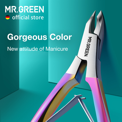 MR.GREEN Gorgeous Colorful Cuticle Nippers Cuticle Clippers Nail Manicure Scissors Trimmer Dead Skin Remover Stainless Stee Tool ► Photo 1/5