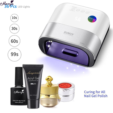 Monja SUN3 48W UV LED Lamp Nail Dryer with Smart Timer Auto Sensor Polish Gel Curing Nail Drying Machine Manicure Tool ► Photo 1/6