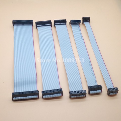 10pcs FC-10/14/16/20/34/40P 2.54mm Pitch JTAG AVR Download Cable Wire Connector Gray Flat Ribbon Data Cable 10cm 20cm 30cm ► Photo 1/1