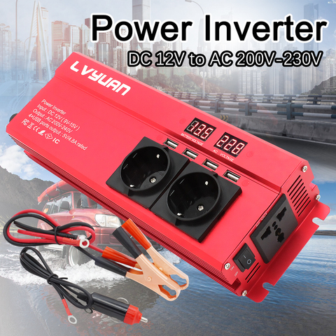 6000W Car Inverter DC 12V To AC 220V Power Inverter Charger Adapter Inversor Voltage Transformer Converter Auto Accessories ► Photo 1/6