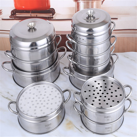 Stainless Steel Steamer fish steamed stuffed bun Rack Multifunction Kitchen Tools Multilayered Steamer Rack Insert With Holder ► Photo 1/6