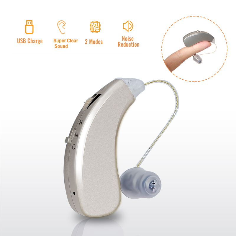 Mirasing Rechargeable Mini Hearing Aid Sound Amplifiers Wireless Ear Aids For Elderly Moderate 0199