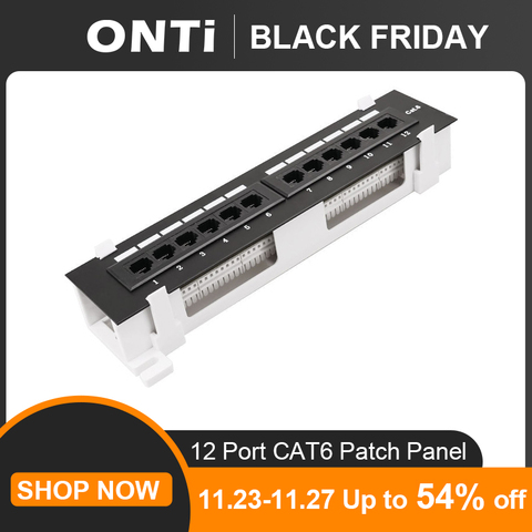 ONTi Network Tool Kit 12 Port CAT6 Patch Panel RJ45 Networking Wall Mount Rack Mount Bracket ► Photo 1/6