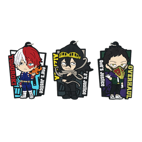 My Hero Academia Anime Boku no Hero Academia Overhaul Todoroki Shoto Aizawa Shota Eraser Head Rubber Keychain ► Photo 1/1