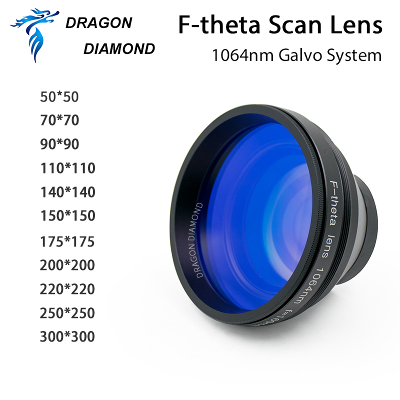 F-theta Scan Lens for Fiber Marking Machine 50x50mm Working Area 