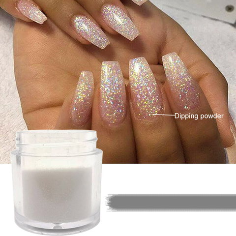 Holographic Glitter Acrylic Nail Powder Kit With Glitter, Silver