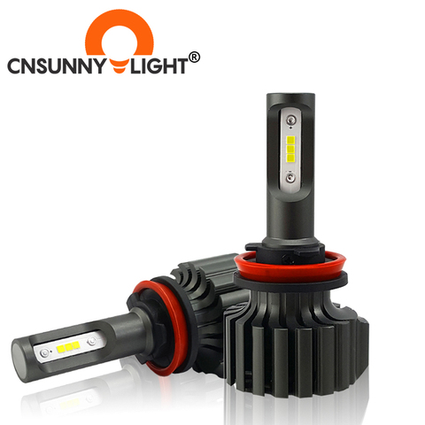 CNSUNNYLIGHT Slim CSP LED Car Headlight Bulbs H4 H7 H11/H8 H1 9005 9006 H13 9004 H27 H3 42W 7000Lm 5500K Auto Headlamp Fog Light ► Photo 1/6