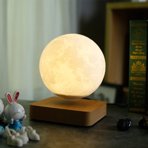 Magnetic Levitation LED Moon Night Light 3D Print Crntic Valentine's Day eative  Birthday Gift RomaTouch Switch Home Decor ► Photo 1/6