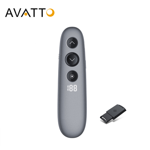 AVATTO H100 Spotlight Wireless Presenter Remote with Air Mouse,TF card, PPT Powerpoint Laser Pointer Presentation for Meeting ► Photo 1/6