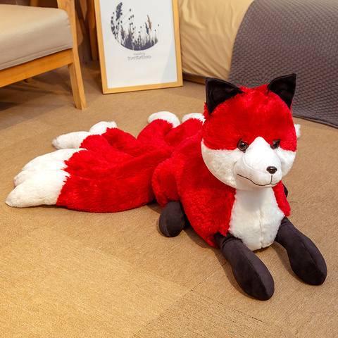 55cm Soft Cute Long nine tail Fox Plush Toy Stuffed Kids Doll Fashion Kawaii Gift for Children Birthday Gift Home Shop Decor ► Photo 1/6