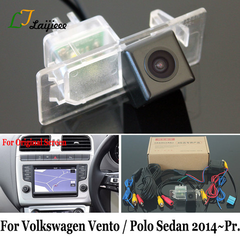 For Volkswagen Vento VW Polo Sedan 2014 2015 2016 2017 2022 Car Reverse Camera / HD Night Vision Auto Parking Rear View Camera ► Photo 1/5