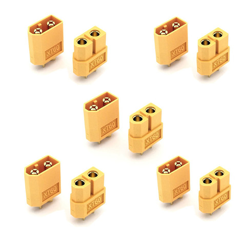 10Pcs XT60 XT30 T Plug 5 Male and 5 Female Bullet Connectors Plug For RC Quadcopter FPV Racing Drone Lipo Battery ► Photo 1/4