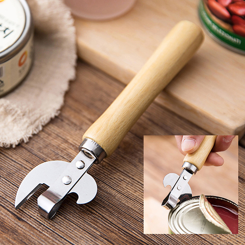 stainless steel Professional Kitchen Tool Safety Hand-actuated Can Opener Side Cut Easy Grip Manual Opener Knife for Cans Lid ► Photo 1/6