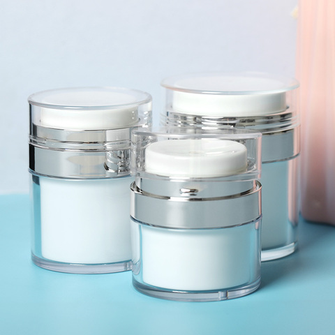 1pc 15g 30g 50g Cosmetic Jar Empty Acrylic Cream Cans,Press Cream Jar,Vacuum Bottle,Sample Vials,Airless Cosmetic Container New ► Photo 1/6