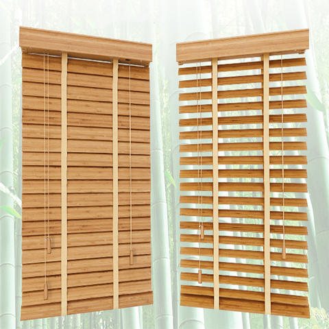 Bamboo Venetian Blinds 35 mm Slat Customized Size Window Shutters For Home Decoration ► Photo 1/5