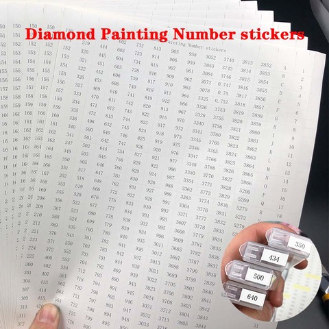 546 grids Diamond Painting Tools Number label stickers for Diamond painting Storage Box Accessory Tools A4 size ► Photo 1/6