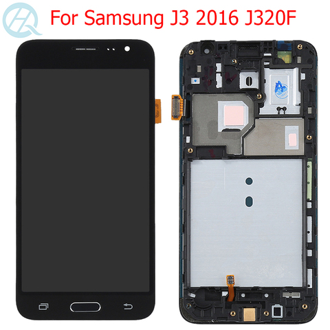 Original AMOLED LCD For Samsung Galaxy J3 2016 Display With Frame 5.0