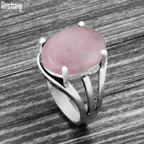 8 Colors Vintage Oval Quartz Lapis Jades Amethysts Rings Antique Silver Plated Natural Stone Tiger Eye Unakite Women Ring ► Photo 1/6