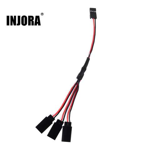 INJORA 1PCS 15/30/40cm 1 to 3 1 to 4 RC Servo Extension Wire Cable for Futaba JR Male to Female RC Model ► Photo 1/6