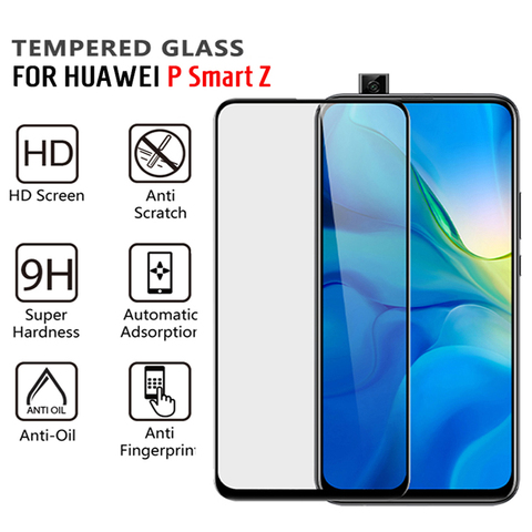 9D full cover for huawei p smart Z pro tempered glass protective film p smart plus 2022 phone screen protector on the glass ► Photo 1/6