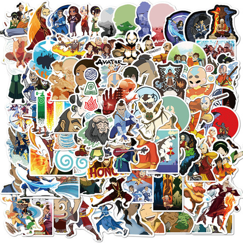 100pcs Avatar The Last Airbender Stickers Anime Cartoon Sticker Funny DIY Luggage Laptop Skateboard Motorcycle Bike Sticker ► Photo 1/6