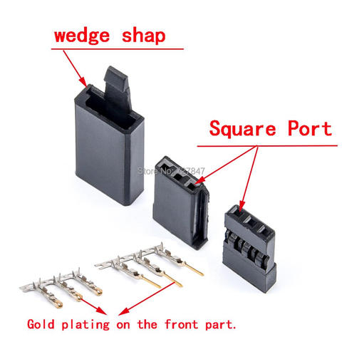 5/10/ 20pair Servo Receiver Connector Plug with Lock and Male Female Gold Plated terminals Crimp Pin Kit for RC battery ► Photo 1/6