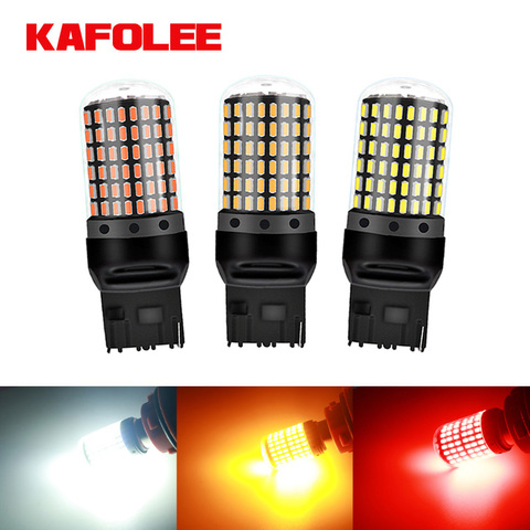 GZKAFOLEE 1pcs 2800LM 7440 7443 Bulb No Error Free T20 W21W W21/5W LED WY21W LED Bulbs Car Brake Reverse Light Lamp Turn Signal ► Photo 1/6