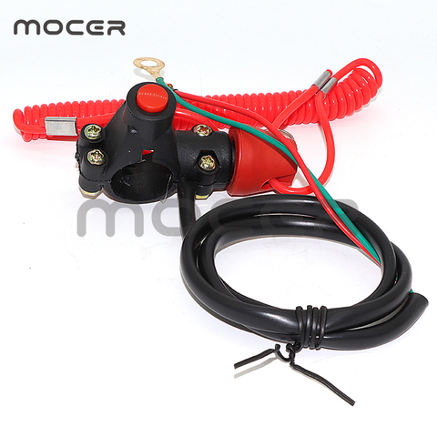 Tether Lanyard Emergency Kill Stop Engine Switch Push Button for ATV Motorcycle Boat Interruptor de parada l motor  matar ► Photo 1/6