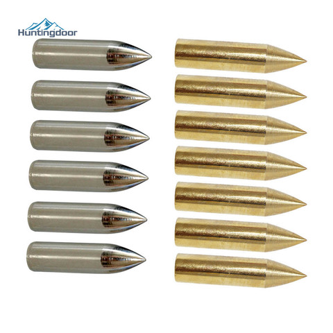 6PCS Coppering Gold Basic Exercise Arrowhead Shooting Broadhead Arrow Head Tip Points Beginner for Wood/Bamboo Arrow Traditional ► Photo 1/6