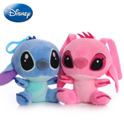 Disney 12cm Stitch and Angel Doll Bag Pendant Cartoon Anime Lilo