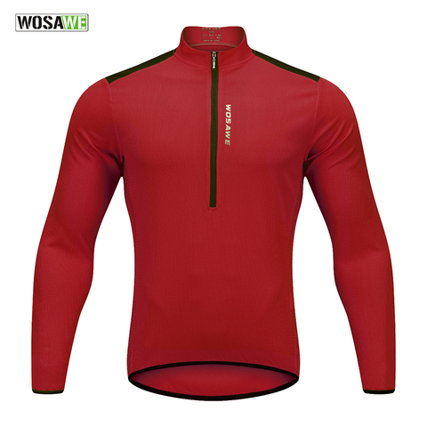 WOSAWE Pro Long Sleeve Cycling Jersey Mesh Bicycle Jerseys Outdoor MTB Mountain Road Bike Uniform Clothing Wear Quick Dry ► Photo 1/6