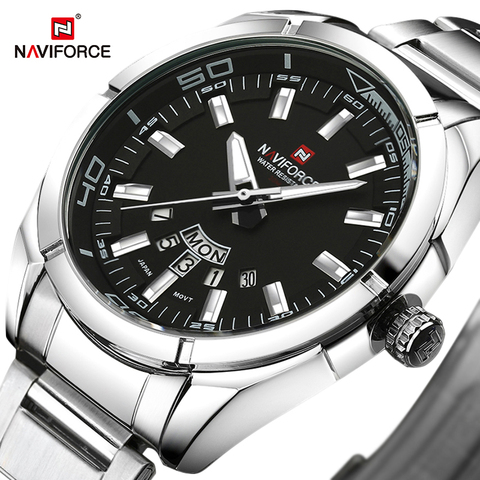 NAVIFORCE Brand Bussiness Top Luxury Men Watch Fashion Quartz Watch Mens Military Chronograph Wristwatch Clock Relogio Masculino ► Photo 1/6
