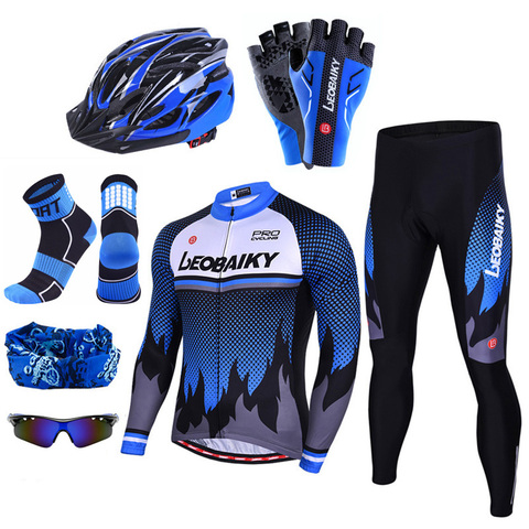 2022 Brand Pro Team Cycling Jersey Set Men Autumn Long Sleeve Bicycle Clothes Padded Mountain Bike Clothing Mtb Cycle Accessoire ► Photo 1/6