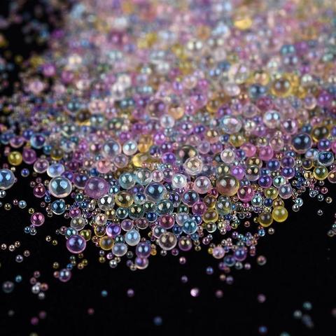 10g/Pack 0.4-3mm Mini Bubble Ball Beads Tiny Glass Bead For Silicone Mold UV Resin Epoxy Filler Resin Filling DIY Nail Art Decor ► Photo 1/6