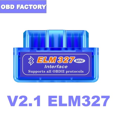 V2.1 ELM 327 Bluetooth OBD2 Scanner MINI ELM327 OBDII Diagnostic Interface for Android/PC ELM327 Bluetooth ELM327 Code Scanner ► Photo 1/5