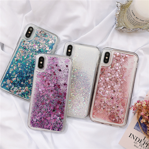 Liquid Glitter Case Soft Silicone Cover for Samsung Galaxy A3 A5 A6 A7 A8 A9 J2 J3 J4 J5 J6 J7 J8 Plus Prime Pro 2016 2017 2022 ► Photo 1/6