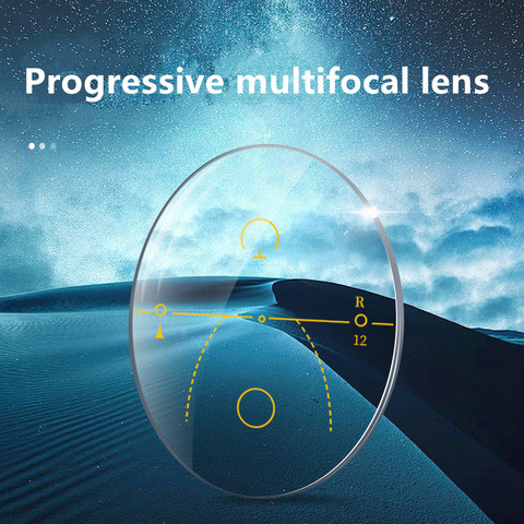 Progressive multifocal presbyopic glasses Matching presbyopic glasses  Lens ► Photo 1/4