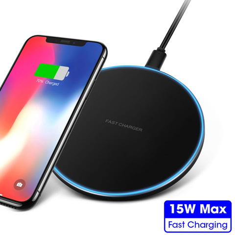 10W max Qi Fast Wireless charger for Samsung S10 S9 Note 9 for iPhone XS Max X 8 XR Huawei P30 Pro Xiaomi Mi 9 10W Charging Pad ► Photo 1/6