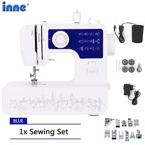 INNE Sewing Machine 12 stitches Mini Portable Household Night Light Foot Pedal Sew Two Thread Kit Electric Hight Quality ► Photo 1/5