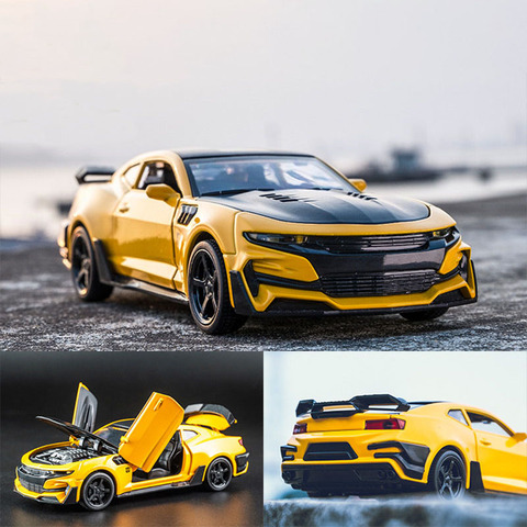 New Camaro 1:32 Alloy Diecast Car Model Pull Back Sound Light Kids Toy Cars Collection Vehicles for Children's Gifts машинки ► Photo 1/6