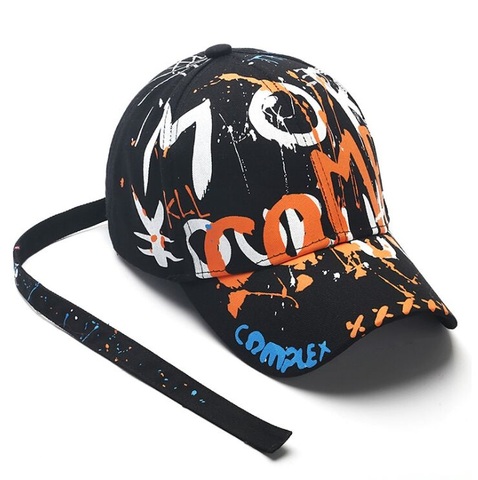 TULA018 Summer women casual hip hop cap Spring men cotton painting graffiti snapbacks baseball cap long belt ► Photo 1/6