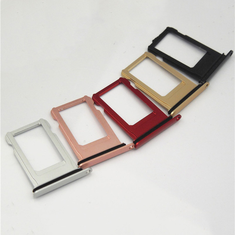 SIM Card Tray For iPhone 8 8 Plus 8P 8+ X Nano Sim Card Tray Sim Tray Holder Sim Adaptor Silver Gold Blak Red ► Photo 1/6