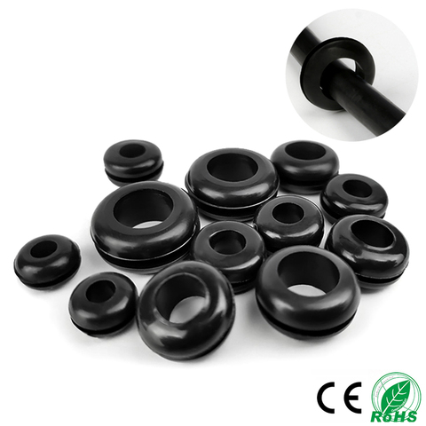 50/10PCS External Circlip Rubber Washer Grommet Gasket  Protects Wire Cable And Hose Custom Part Seal Assortment Set with Case ► Photo 1/5